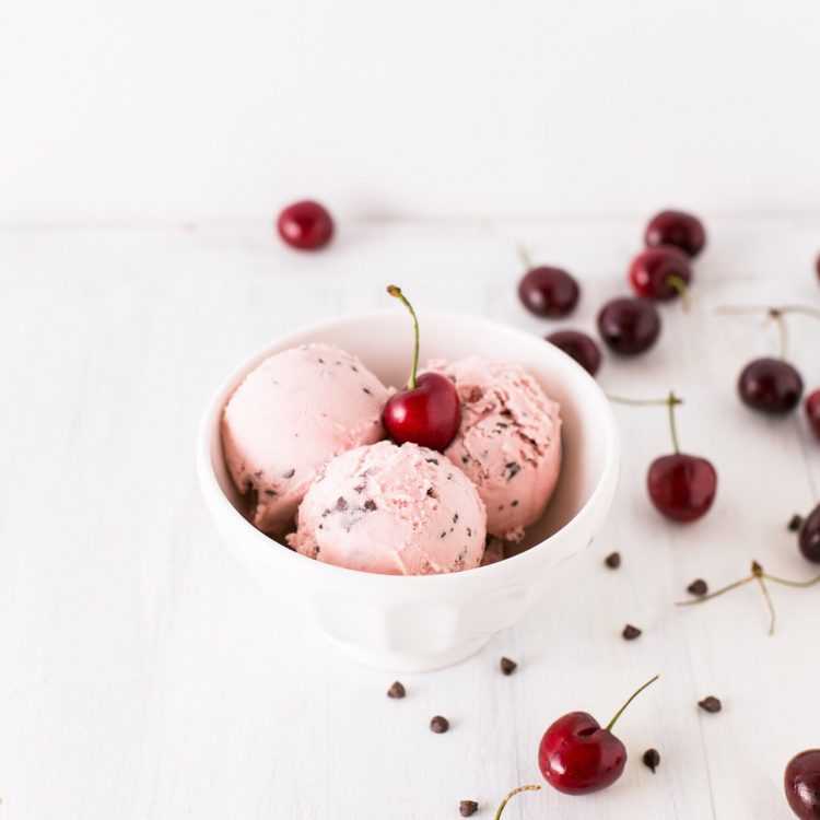 Vegan Cherry & Chocolate Chip Ice Cream